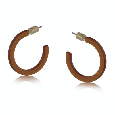 PETITES BOUCLES D'OREILLES CRÉOLES EN RÉSINE ELSA 2757