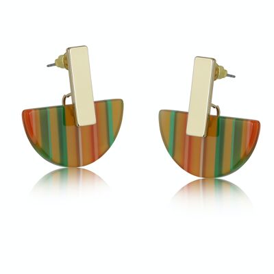 CARINE STRIPE BOUCLES D'OREILLES EN RÉSINE 2765