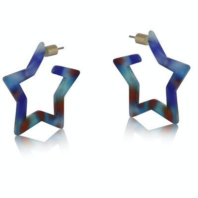 BOUCLES D'OREILLES EN RÉSINE MOTIF JULIA 2768