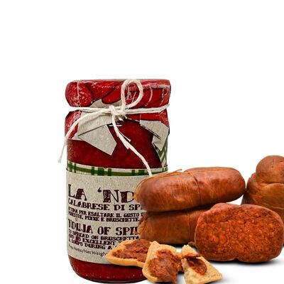 'Nduja calabraise de Spilinga dans un bocal en verre