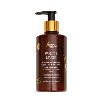 White Musk Facewash-Bodywash-Shampoing 3 en 1