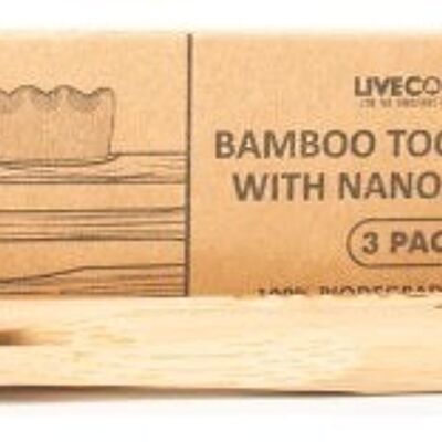 Brosse à dents en bambou (poils nano pour adultes)
