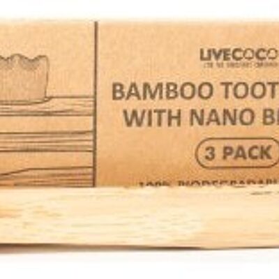 Brosse à dents en bambou (poils nano pour adultes)