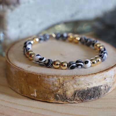 Malachite stone and Hematite bracelet