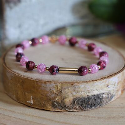 Bracelet en pierre de Quartz et Labradorite