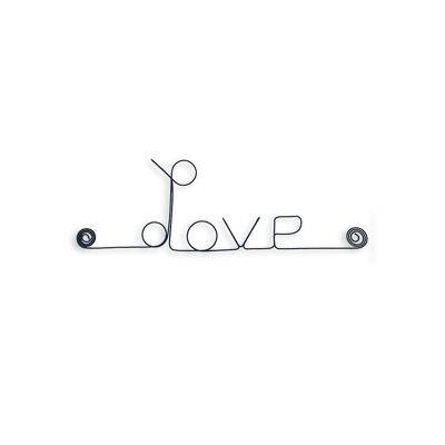Piccola parola in filo "Love" - ​​Decorazione da parete - Regalo per San Valentino/Festa della mamma