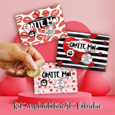 Kit implantation "Saint Valentin" - cartes tickets à gratter