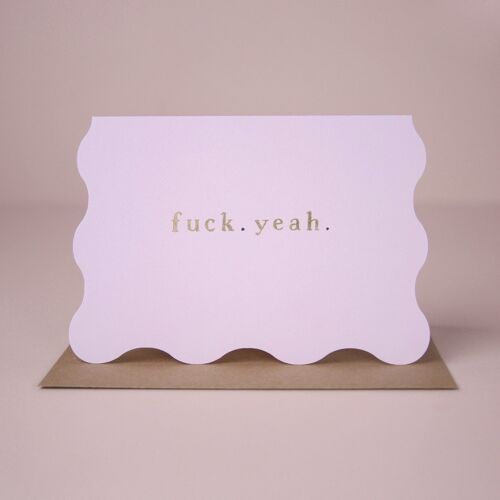 Congratulations Cards "F Yeah" | Luxe Gold Foil | New Job Cards | Birthday Cards Well Done Cards | Greeting Cards