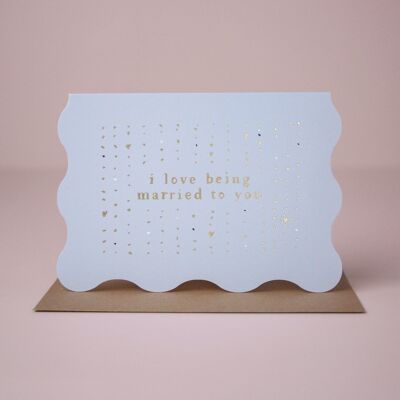 Cartes d'anniversaire "Married Love" | Feuille d'or de luxe | LGBTQIA | Cartes Saint Valentin | Cartes de voeux