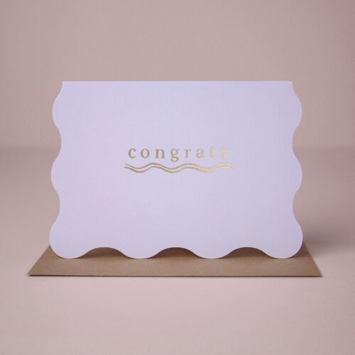 Congratulations Cards "Wavy Congrats" | Luxe Gold Foil | Congratulations Card | Greeting Cards