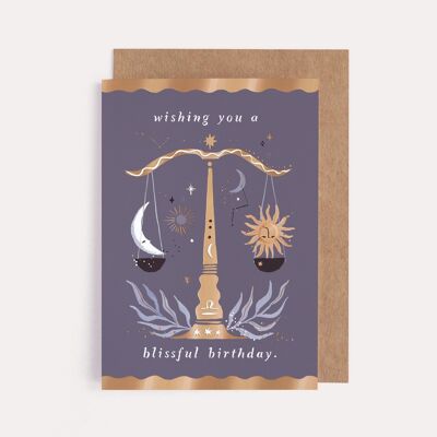 Birthday Cards "Scales" Zodiac Birthday Cards | Libra Star Sign | Astrology Card | Libra Birthday Card | Horoscope Birthday Cards | Zodiac Cards | Libra Cards