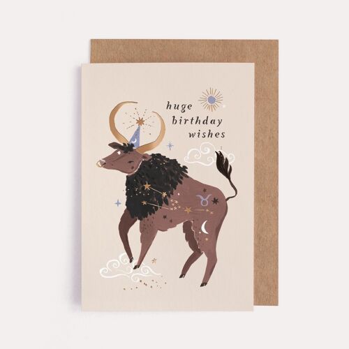 Birthday Cards "Bull" Zodiac Birthday Cards | Taurus Star Sign | Astrology Card | Taurus Birthday Card | Horoscope Birthday Cards | Zodiac Cards | Taurus Cards