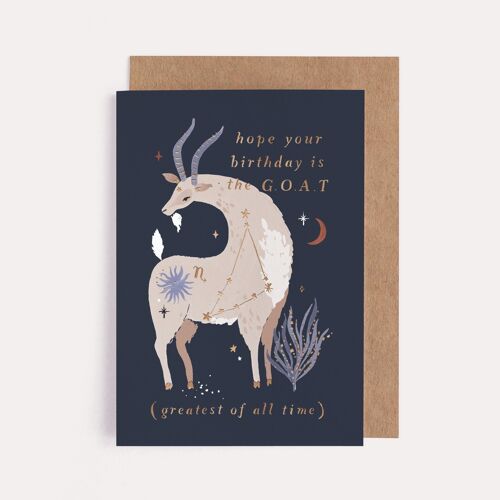 Birthday Cards "Zodiac Goat" | Capricorn Star Sign | Astrology Card | Capricorn Birthday Card | Horoscope Birthday Cards | Zodiac Cards | Capricorn Cards