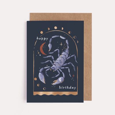 Tarjetas de cumpleaños Tarjetas de cumpleaños del zodiaco del "escorpión" | Signo de la estrella de Escorpio | tarjeta de astrología | tarjeta de cumpleaños del escorpión | Tarjetas de cumpleaños del horóscopo | Tarjetas del zodiaco | Cartas Escorpio