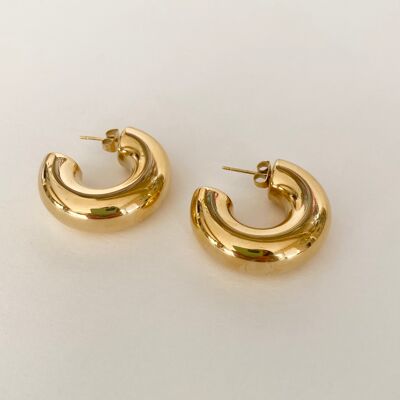 Olivia Gold Chubby Hoop Earring