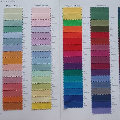 Premium Plain Dyed 100% algodón acolchado. 90 colores - 44"/112 cm de ancho
