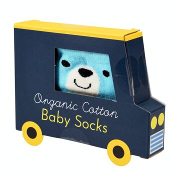 Paire de chaussettes bébé - Ours bleu 2