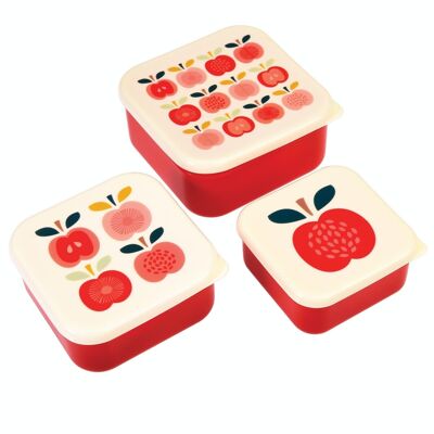 Scatole snack (set di 3) - Mela vintage