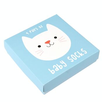 Chaussettes bébé (4 paires) - Chaton 2