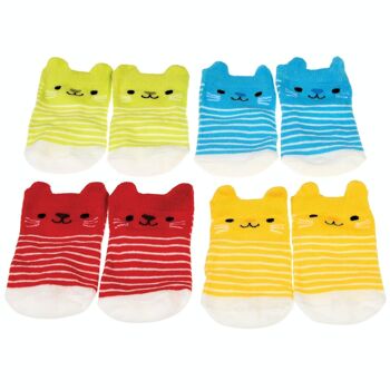 Chaussettes bébé (4 paires) - Chaton 3