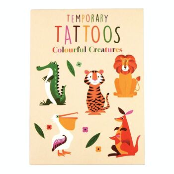 Tatouages temporaires - Créatures colorées 1