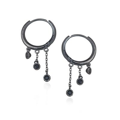 Loyalty earrings / gray / black