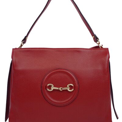 Clémence leather shoulder bag Red