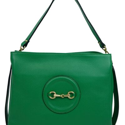 Clémence leather shoulder bag Green