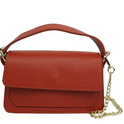 Kim Terracotta Leather Mini Handbag