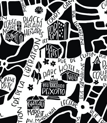 Poster Plan de Ville - TALENCE - City Map 50x70cm 3