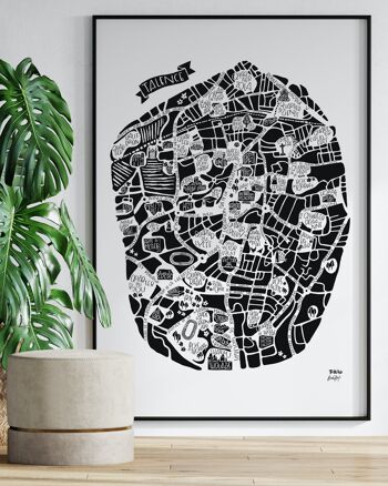 Poster Plan de Ville - TALENCE - City Map 50x70cm 4