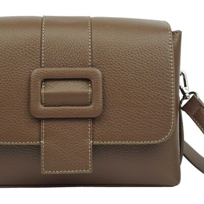 Enola Leather Shoulder Bag Brown