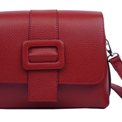 Enola leather shoulder bag Red
