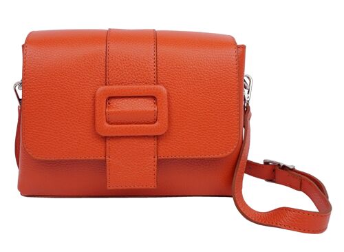 Sac bandoulière en cuir Enola Orange