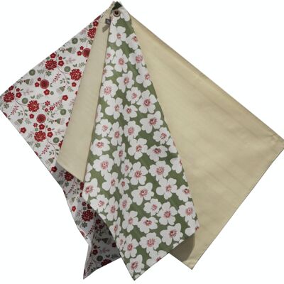 Assorted Bucolic - Set of 3 tea towels 50x70 - SET OF 3
