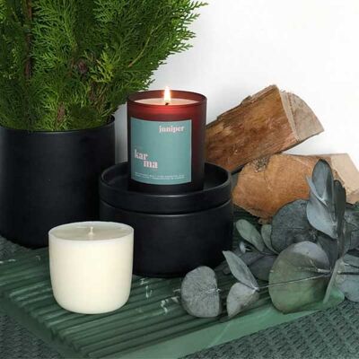 juniper | grounding cedarwood + fir refillable midi candle [150g]