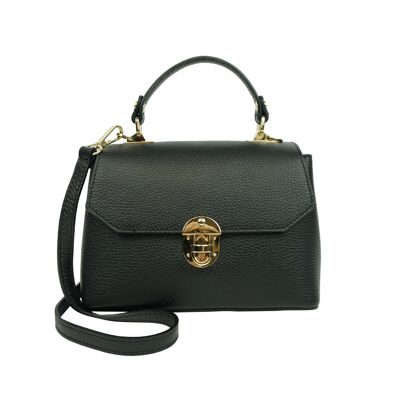 Treviso Leather Handbag Black