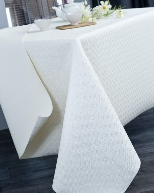 Protège Table Blanc RONDE 135