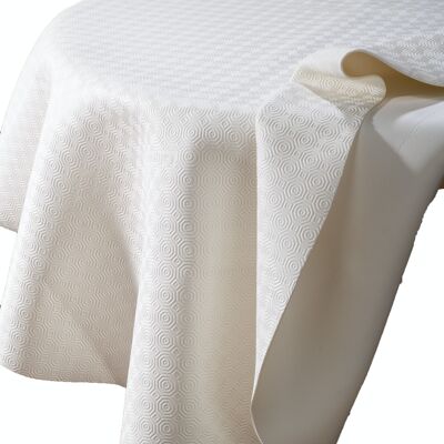 OVAL White Table Protector 135x190