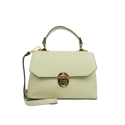 Bolso de mano Treviso de piel beige