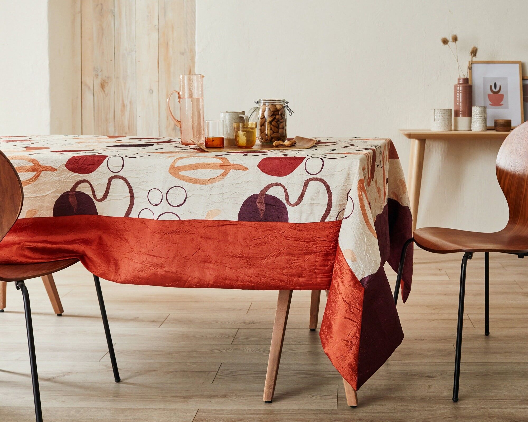 Tovaglia JH - Astratto Roux QUADRATO 170x170