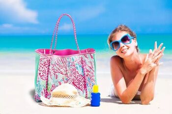 Sac de plage | sac à provisions | plusieurs tirages | coloré | taille surdimensionnée spacieuse 3