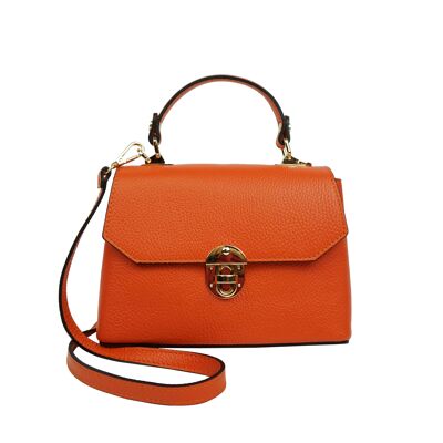 Leather handbag Treviso Orange