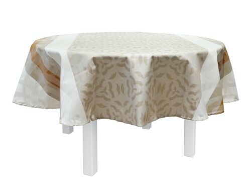 Nappe Jacquard enduit - Vali Camel RONDE 160