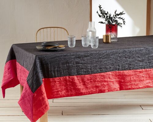 Nappe JH - Ambiance Anthracite/Fuchsia CARRE 170x170