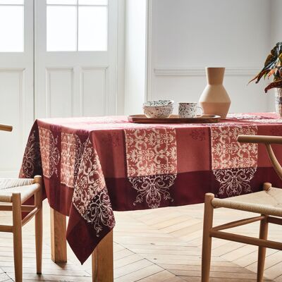 Jacquard Tablecloth - Baroque Red RECT 160x200