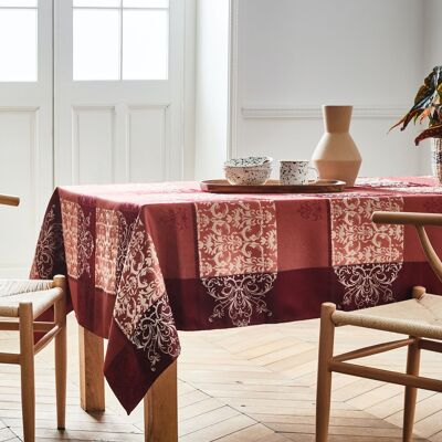 Jacquard Tablecloth - Baroque Red RECT 160x300