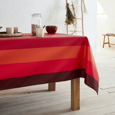 Beschichtete Jacquard-Tischdecke - Joritz Red SQUARE 160x160