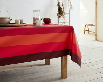 Nappe Jacquard enduit - Joritz Rouge CARRE 160x160