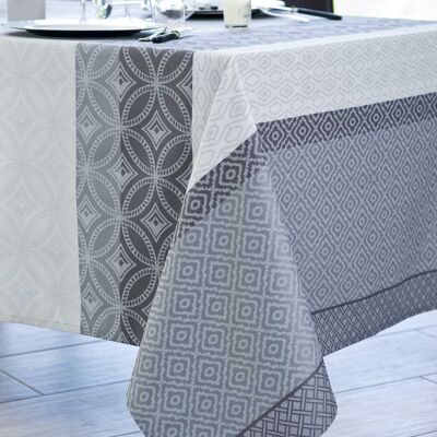 Nappe Jacquard enduit - Gally Gris RECT 160x300